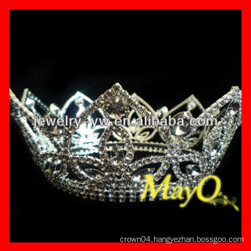Full Round Crystal Queen pageant crown, wholesale pageant crowns and tiaras, round crowns for sale